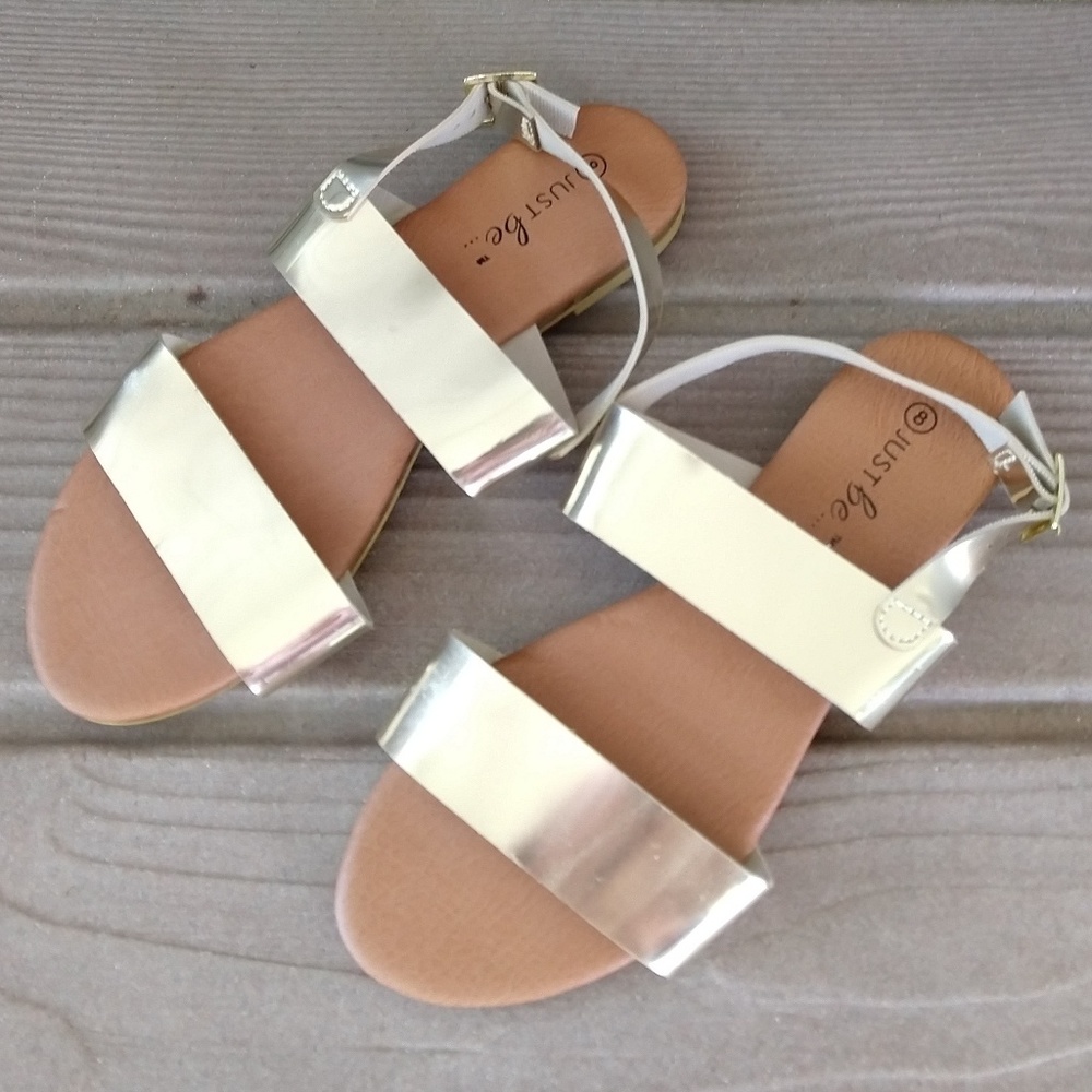 Simple Gold Sandals - Picture 5 of 6